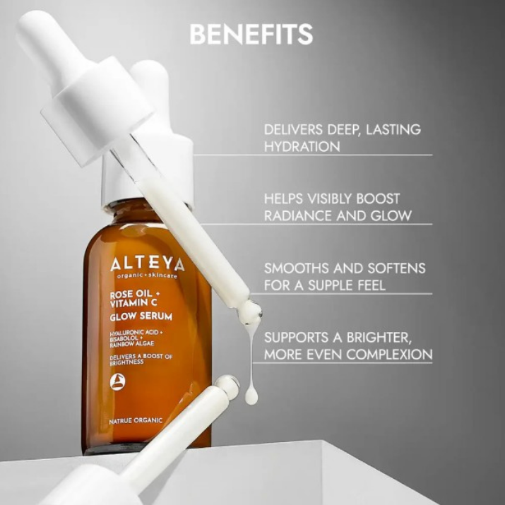 Alteya Organics - ROSE OIL AND VITAMIN C GLOW SERUM LUMINOUS ROSE