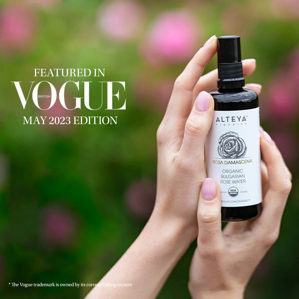 DAMASCENA ROSE WATER VIOLET GLASS SPRAY BOTTLE