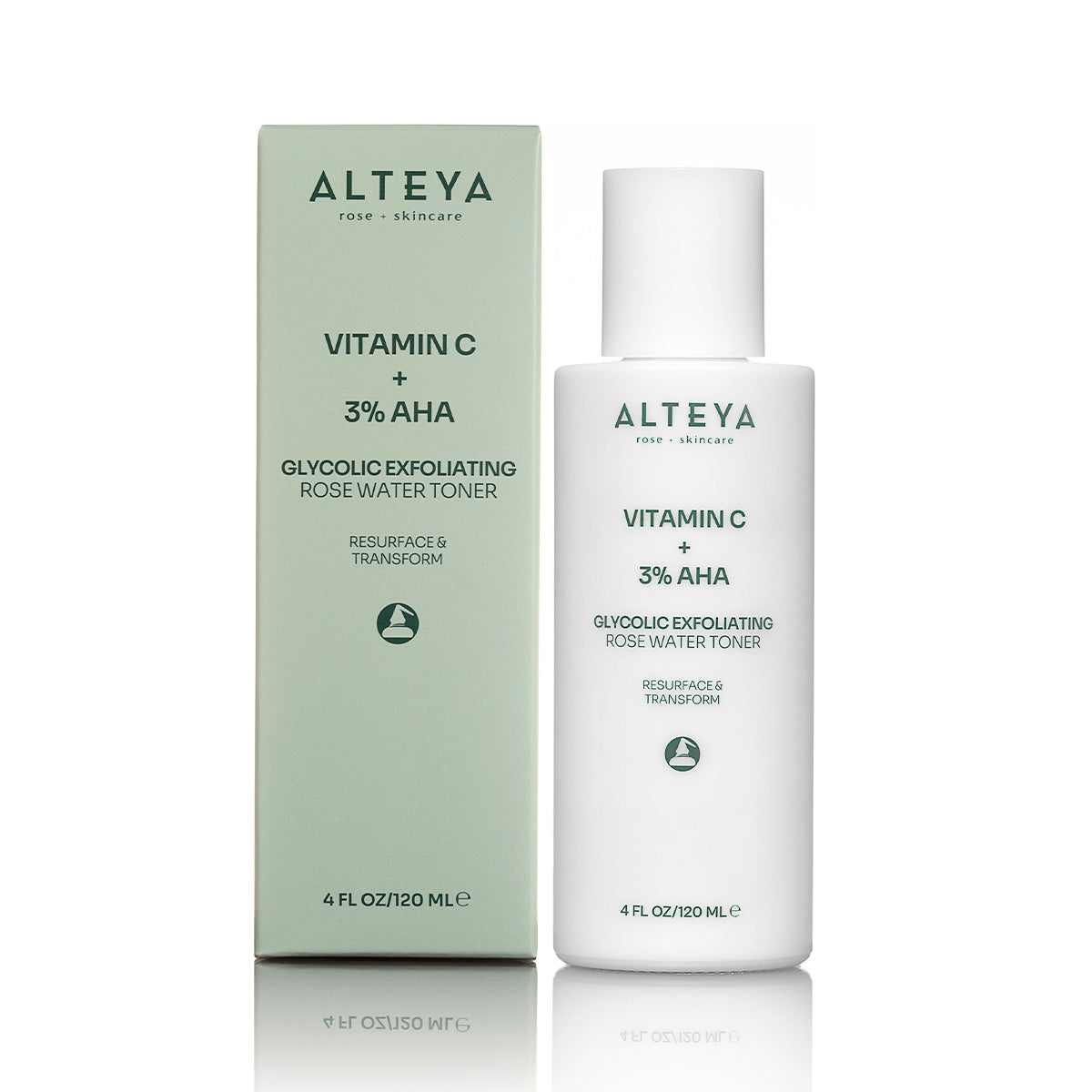 GLYCOLIC EXFOLIATING ROSE WATER TONER (VITAMIN C + 3% AHA)