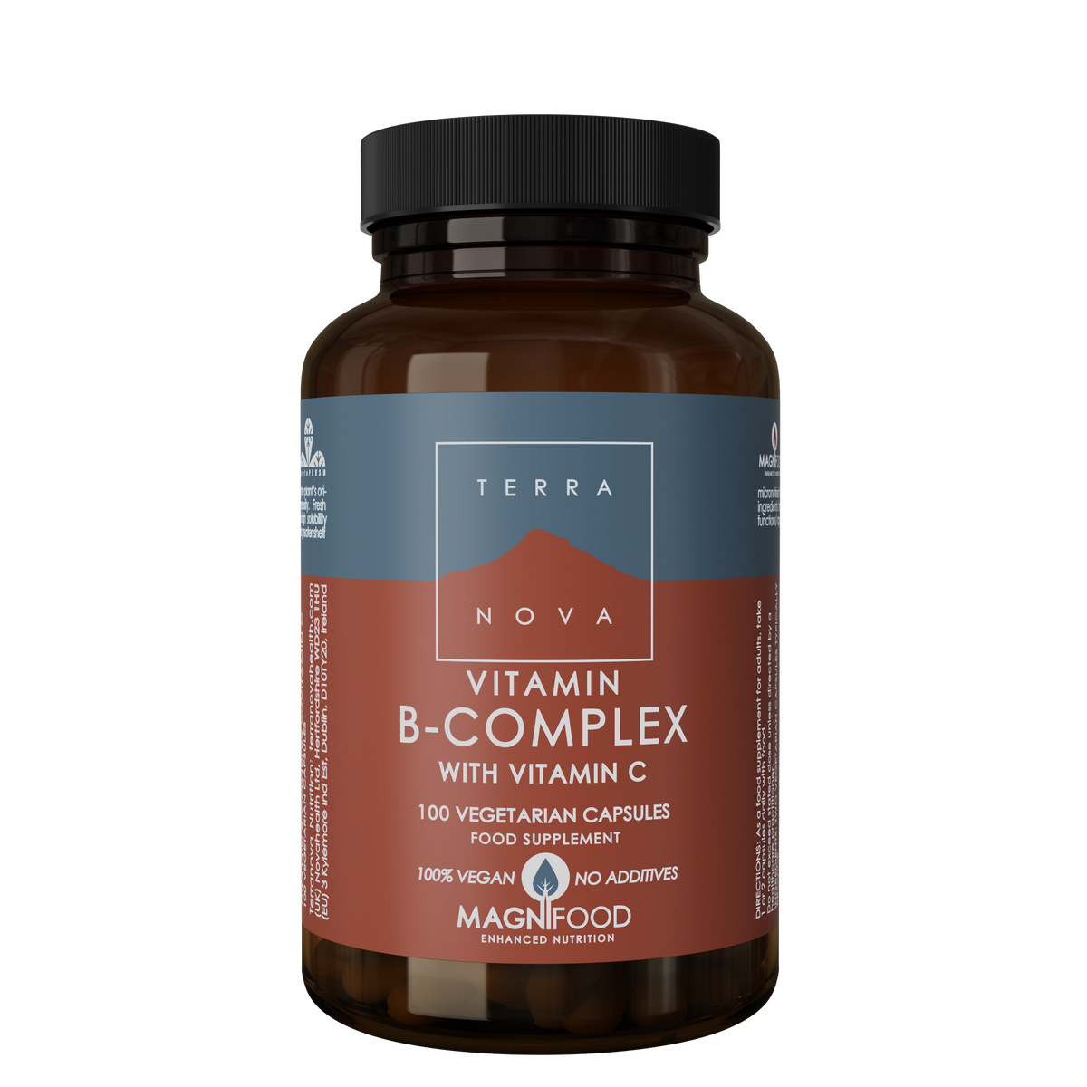 Terranova B-Complex with Vitamin C 100's vegan capsules