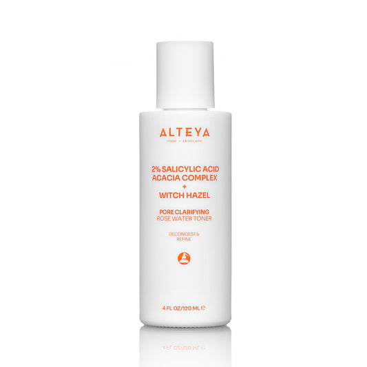BHA PORE CLARIFYING ROSE WATER TONER (2% SALICYLIC ACID ACACIA COMPLEX + WITCH HAZEL)