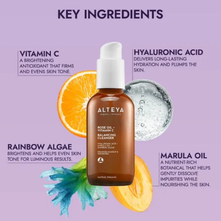 Alteya Organics - ROSE OIL AND VITAMIN C BALANCING CLEANSER LUMINOUS ROSE
