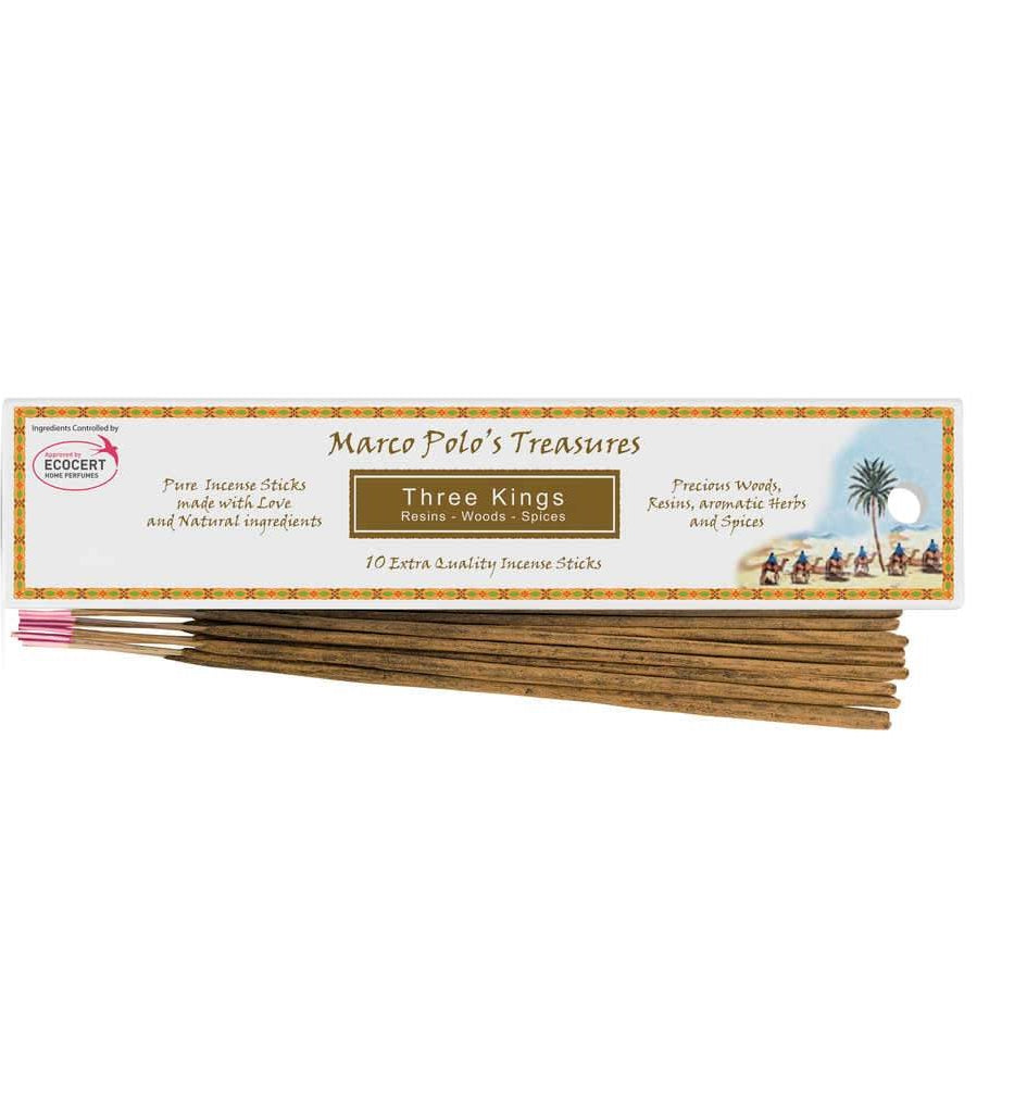 Three Kings (Sandal, Olibanum, Benzoin, Cinnamon, Halmadhi, Red Mirrha, Camphor, Black Storace) - x10 Sticks