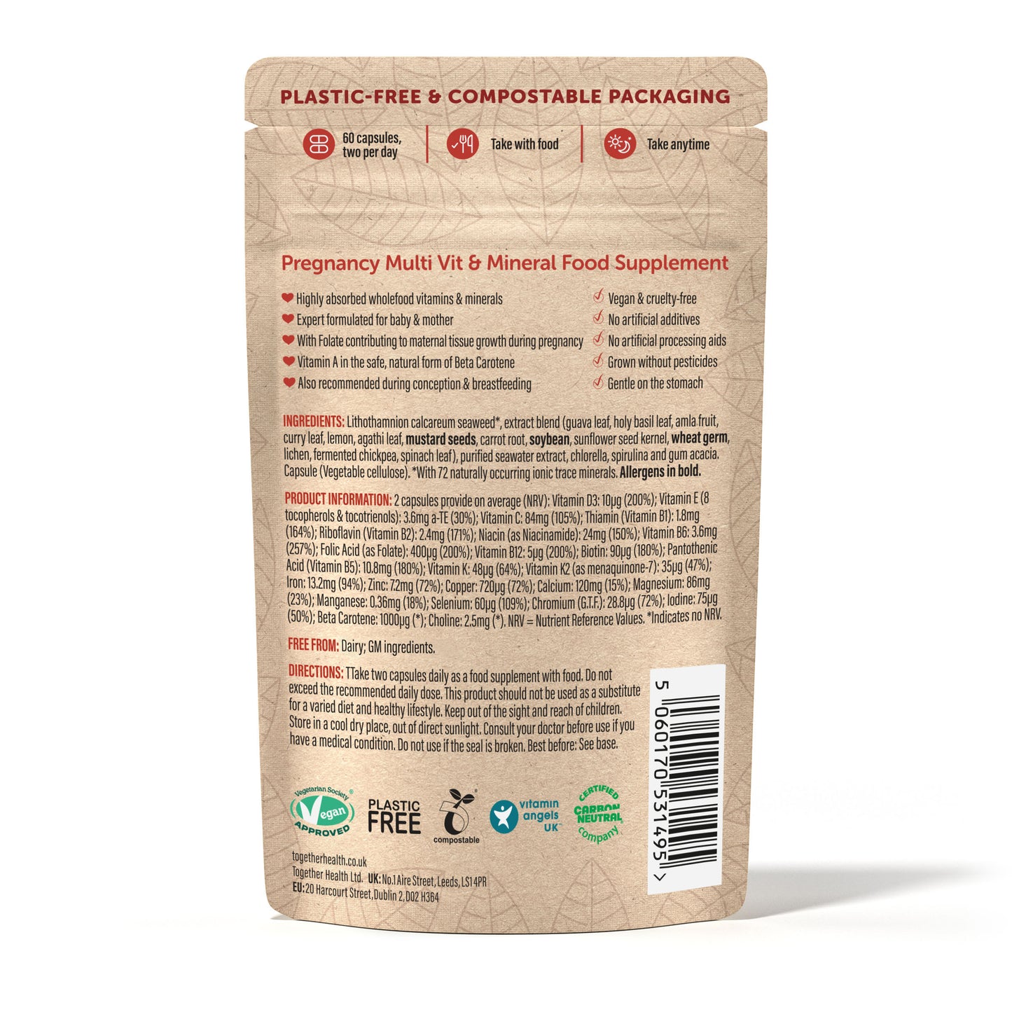 PREGNANCY MULTIVITAMIN & MINERAL 60's